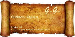 Gudmon Gyula névjegykártya
